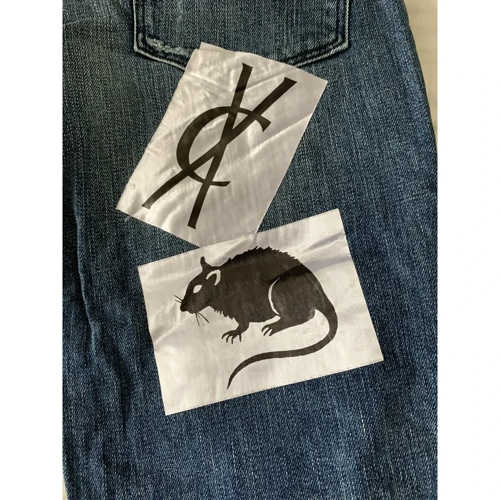 NWT Ksubi Super Skinny Ankle Zip Roadie Blue Distressed Jeans size 30
